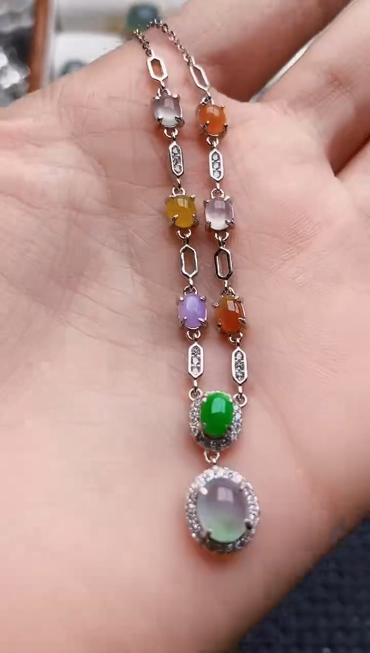 银S925镶嵌戒指翡翠8400