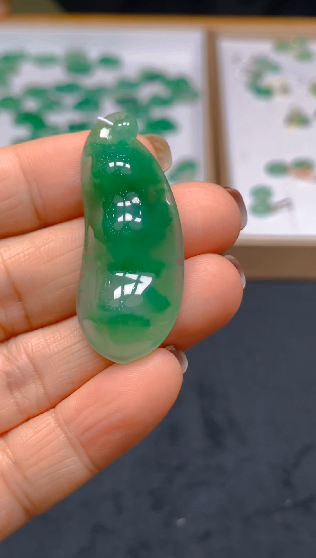 【闪购商品】石英质玉颈饰未镶嵌冰美人非洲翠A货冰种026