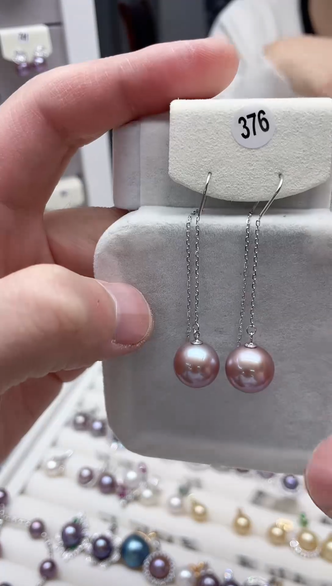 【闪购商品】淡水珍珠耳饰银S925镶嵌耳饰