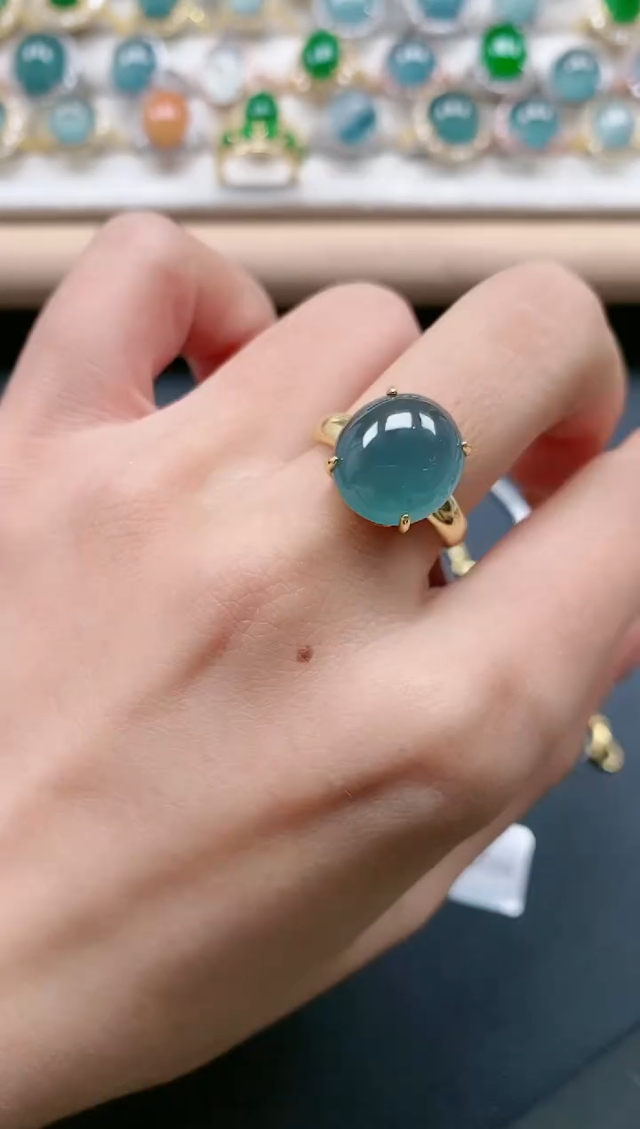 【闪购商品】翡翠戒指银S925镶嵌11111