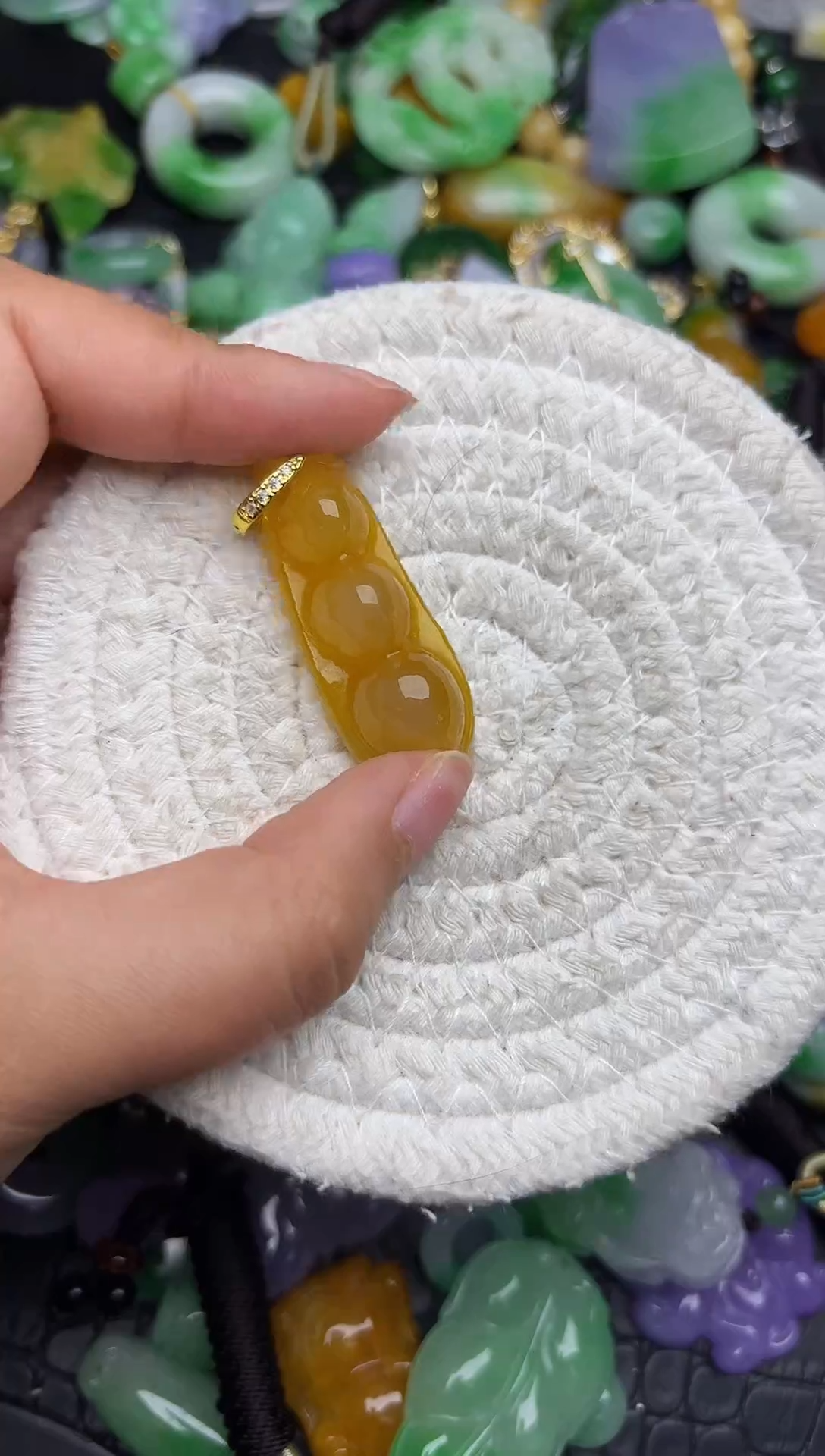 颈饰未镶嵌翡翠缅甸翡翠吊坠