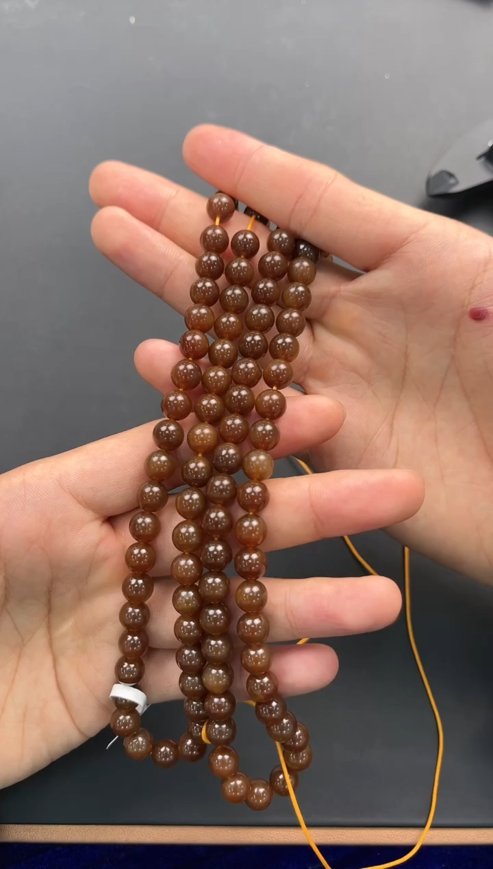 未镶嵌手串和田玉且末金山纯糖108项链卡8微色差