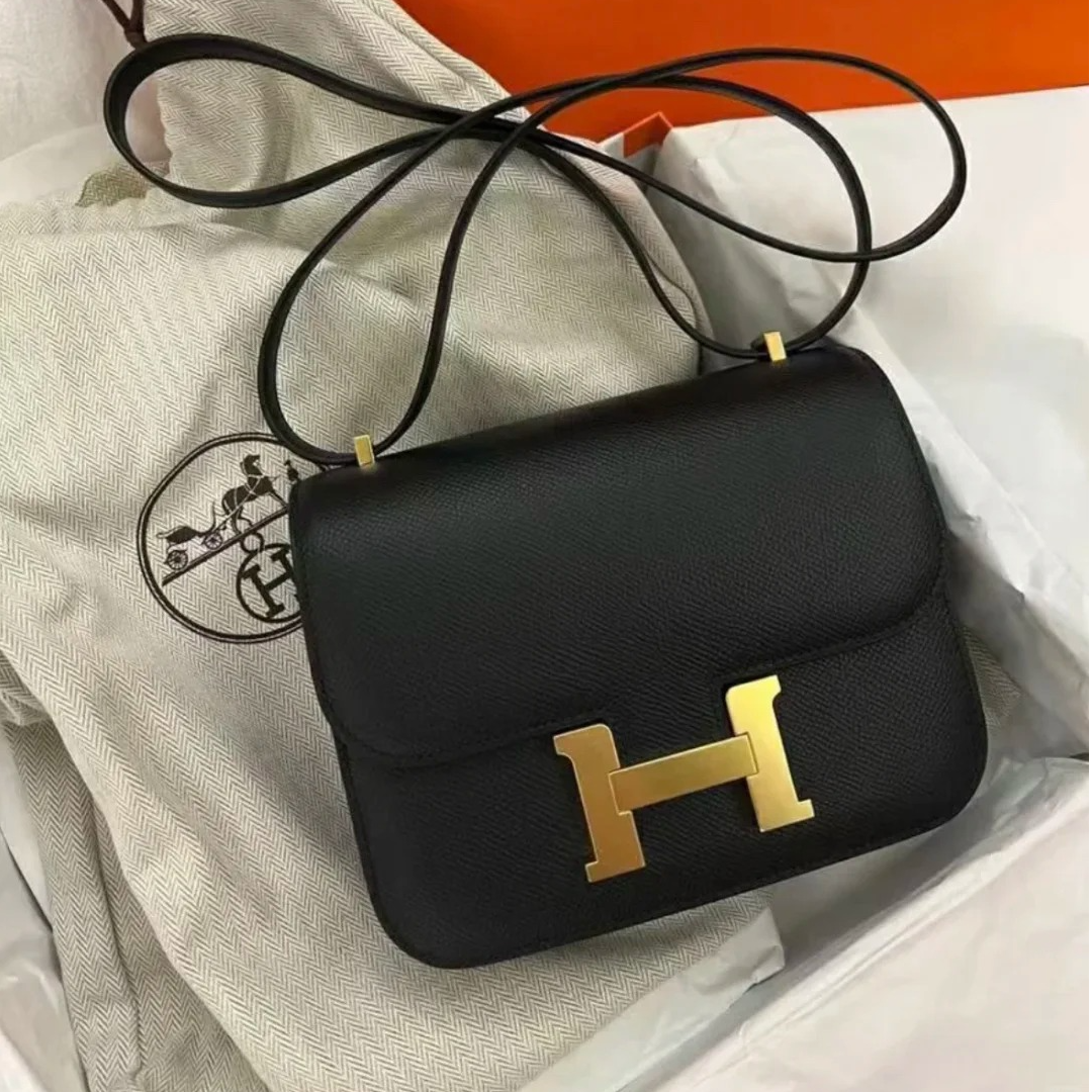 99新 Hermes/爱马仕 小花Jerry活动康康 19 Ep皮 U刻 金扣 单肩包