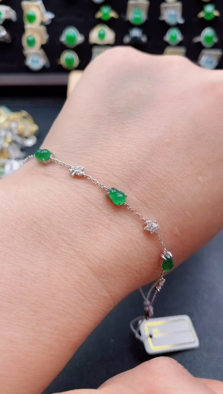 银S925镶嵌戒指翡翠1