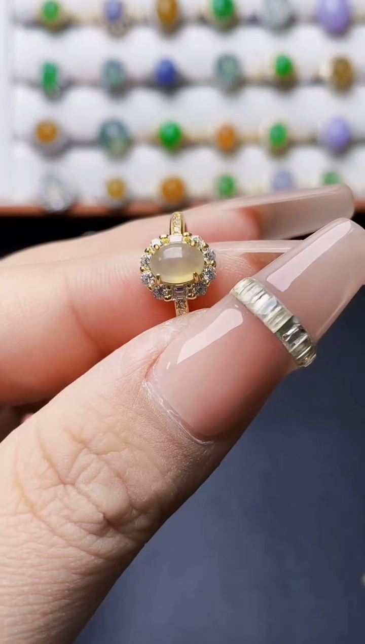 银S925镶嵌戒指翡翠1439