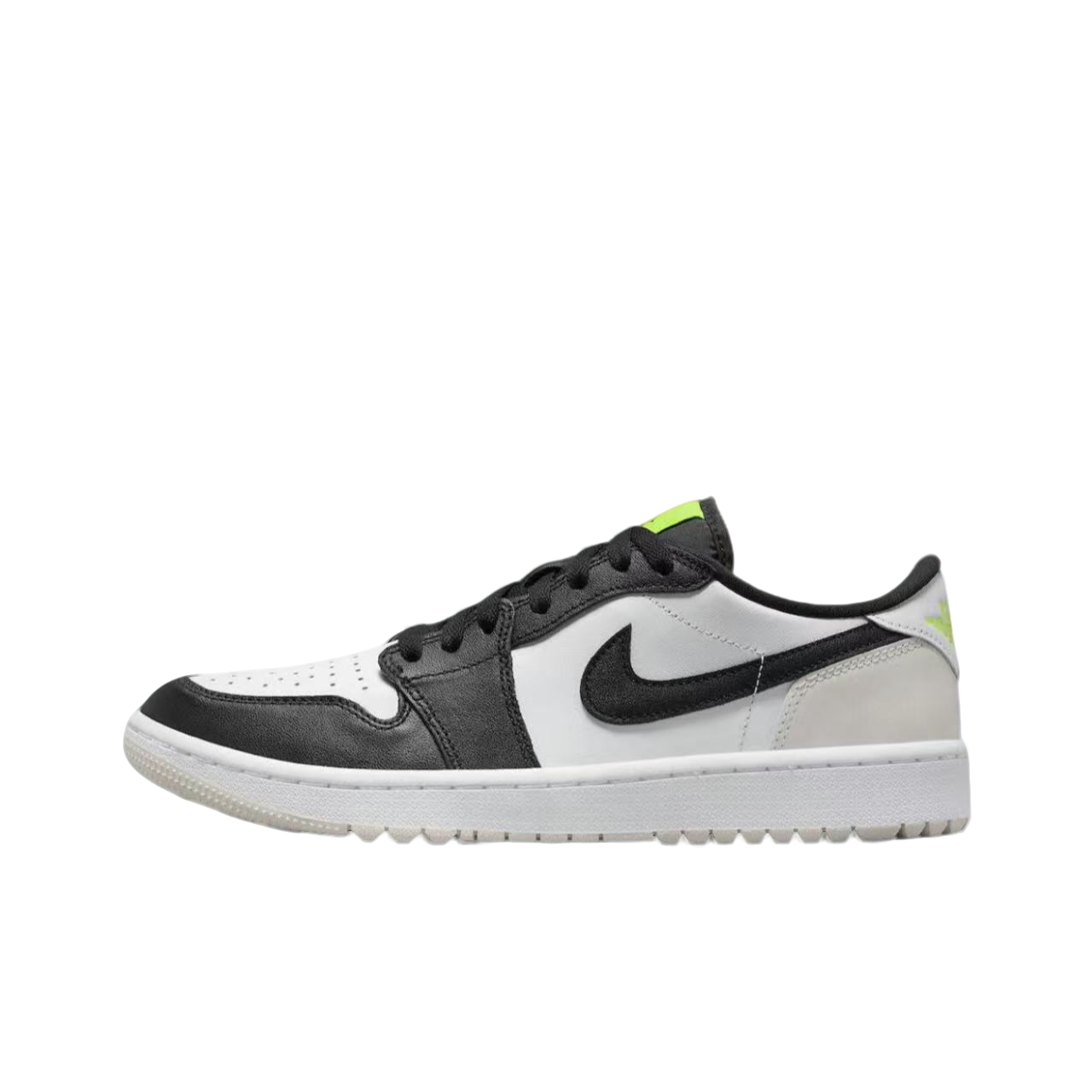 Nike/耐克官方正品 AJ1 荧光黑白低帮男子休闲美式板鞋DD9315-108
