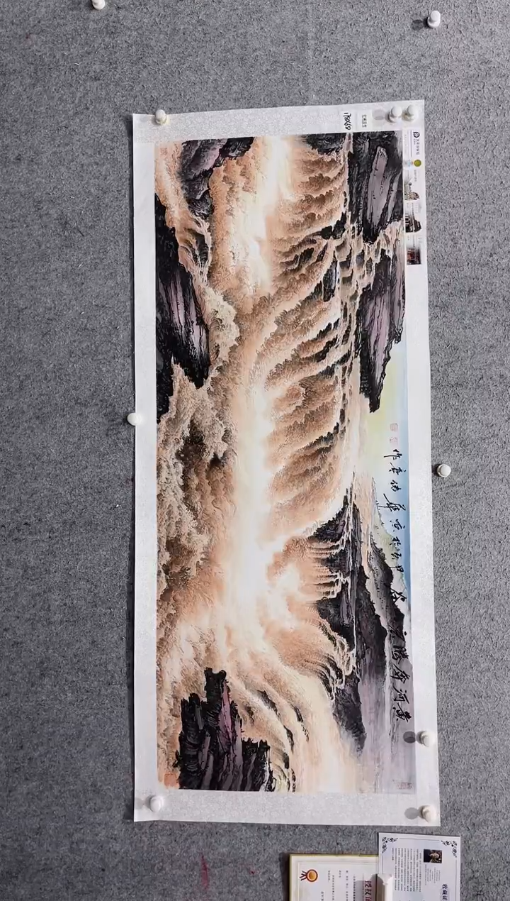 国画张传亭老师的红袍作品