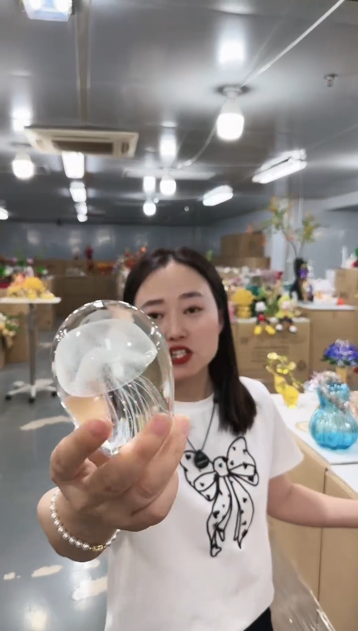 花间集水晶琉璃摆设    水母