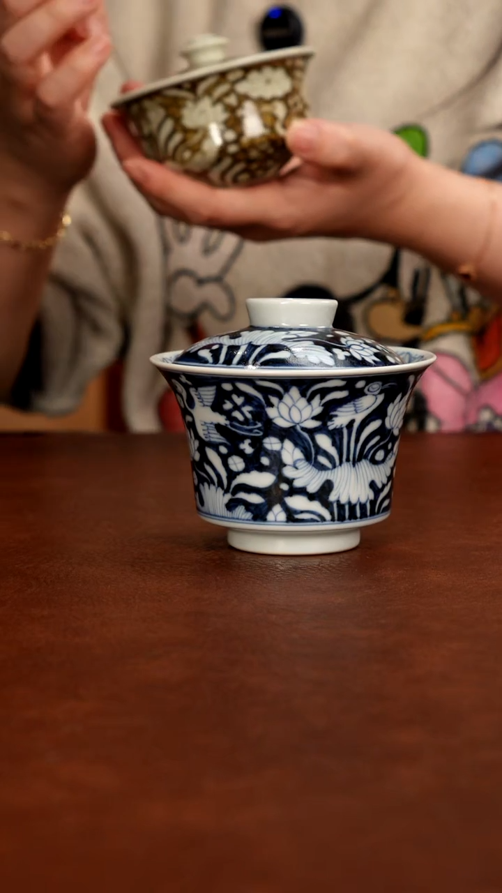景德镇瓷器，青花瓷手绘茶具~