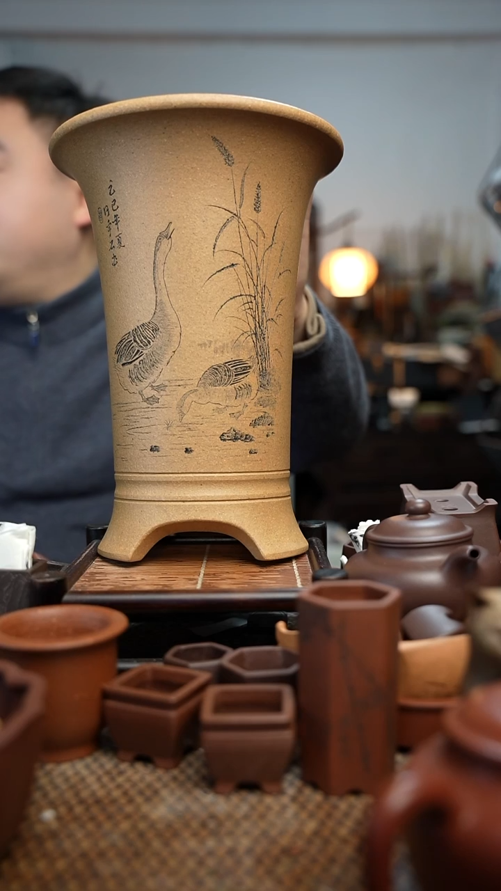 紫砂花盆开****2長木軒精品紫砂