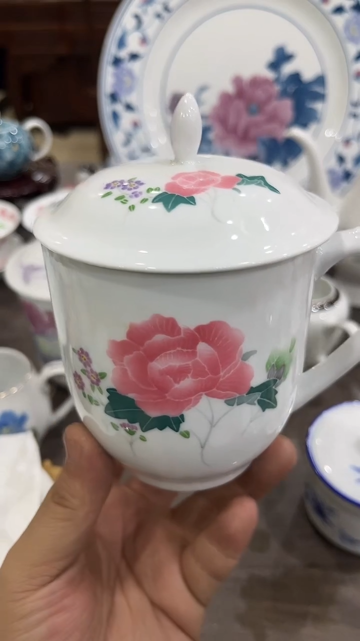 折***湖微瑕湖南醴陵釉下五彩陶瓷