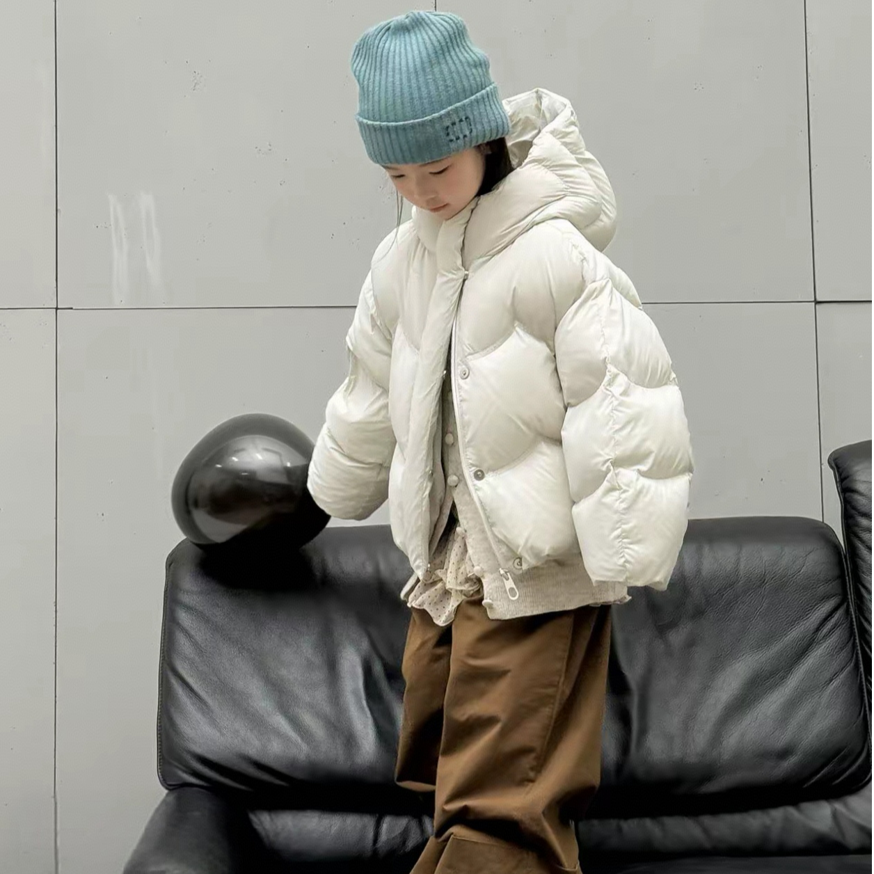 （羽绒保真系列）韩系百搭加厚短款儿童羽绒服软糯感杜邦三防外套