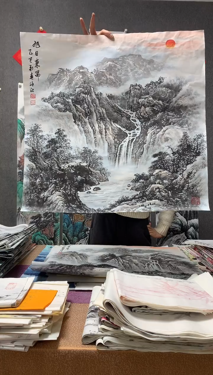 【闪购商品】国画福利！沈泳江手绘 四尺斗方68*68cm