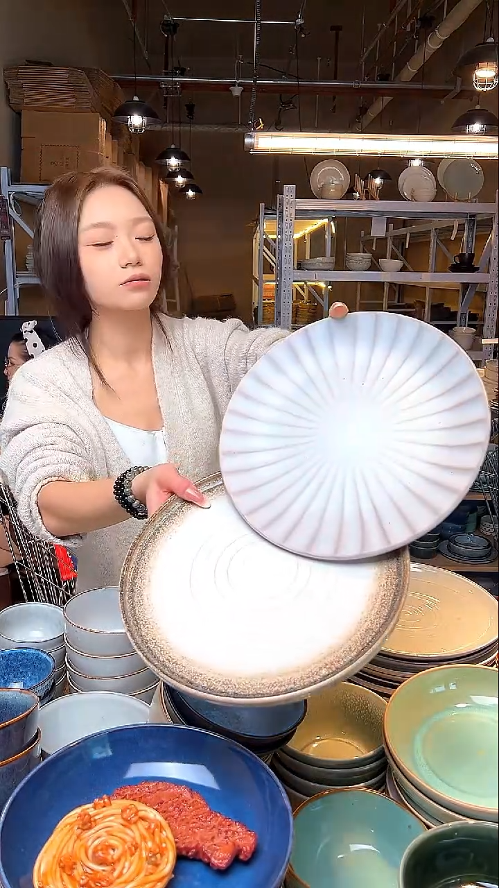 瓷112【瑕疵】外贸尾货窑变釉下彩