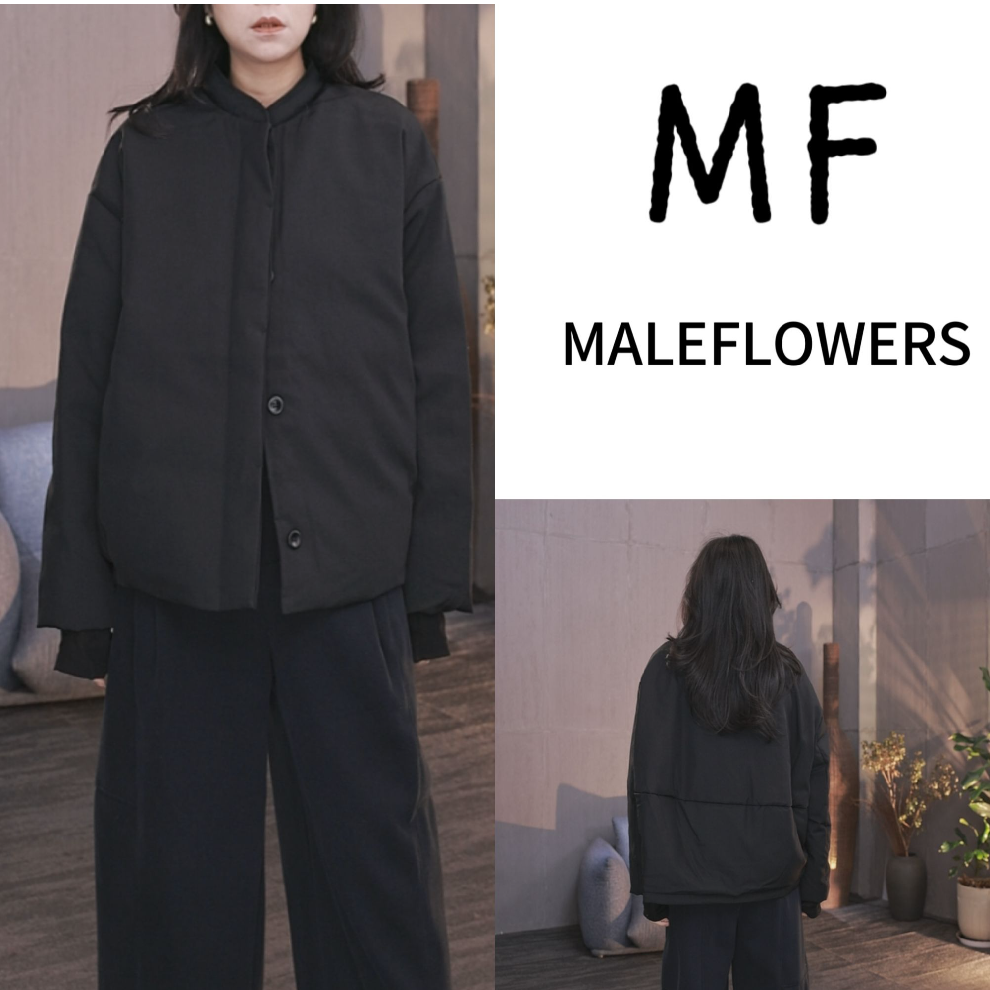 东倪MF 90白鸭绒净版极简立领长袖羽绒服女短款冬季新款 85D2561