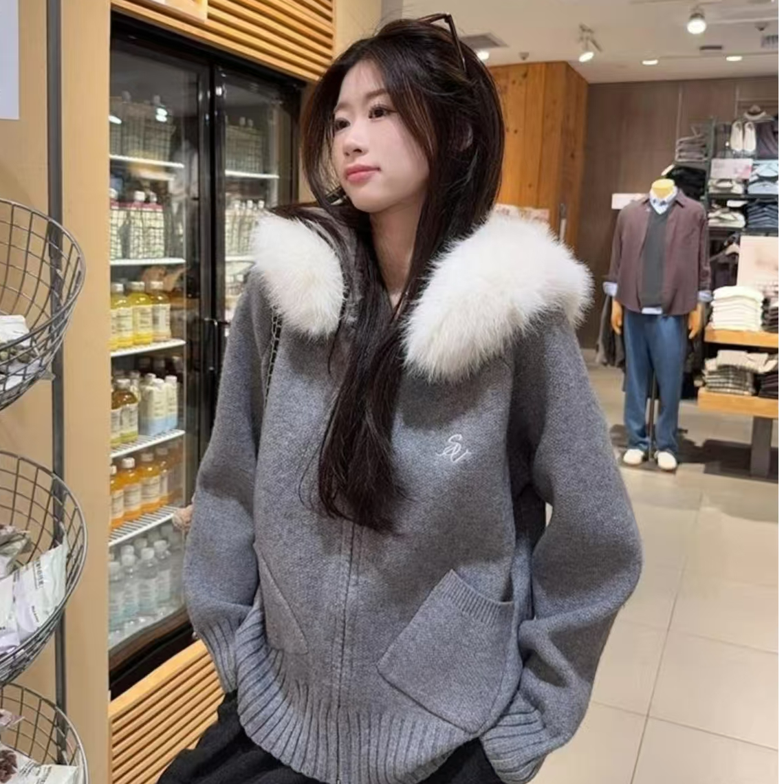 小黑子【套装】针织套装秋冬款常规宽松型毛衣针织衫休闲风