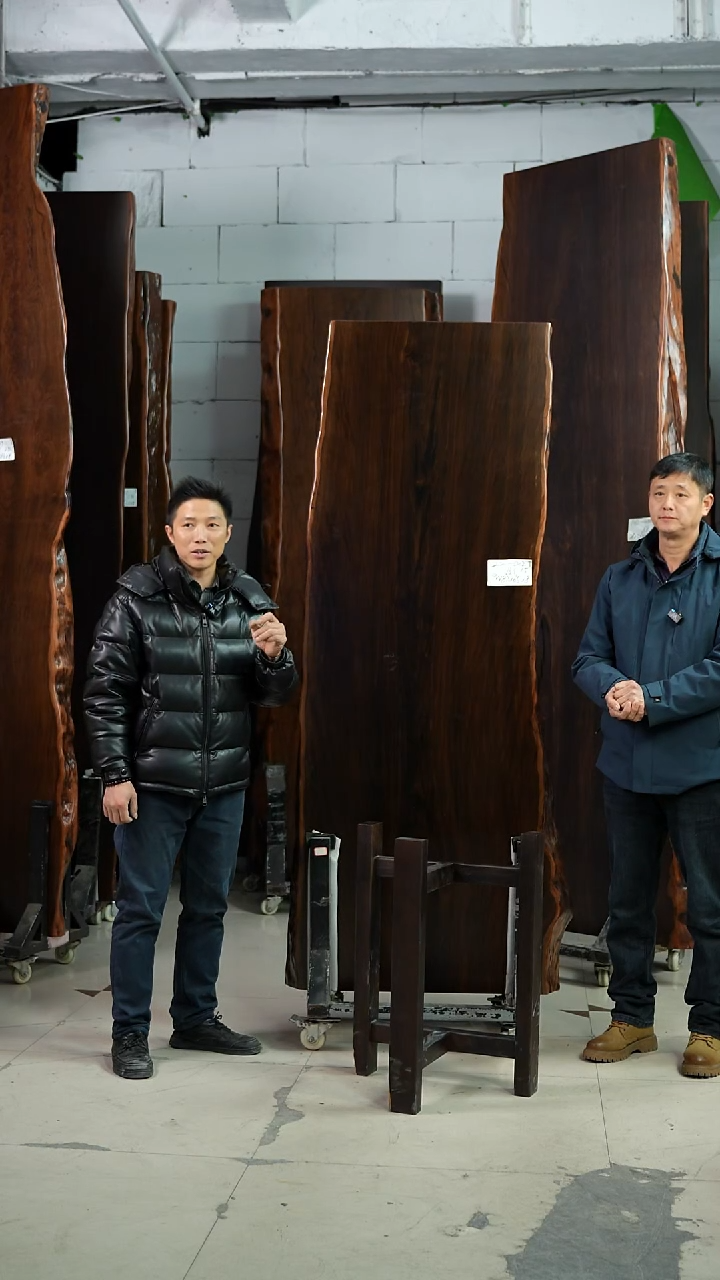 ZZ-D12大叶紫檀198*73.5*8加黑三角支架*2