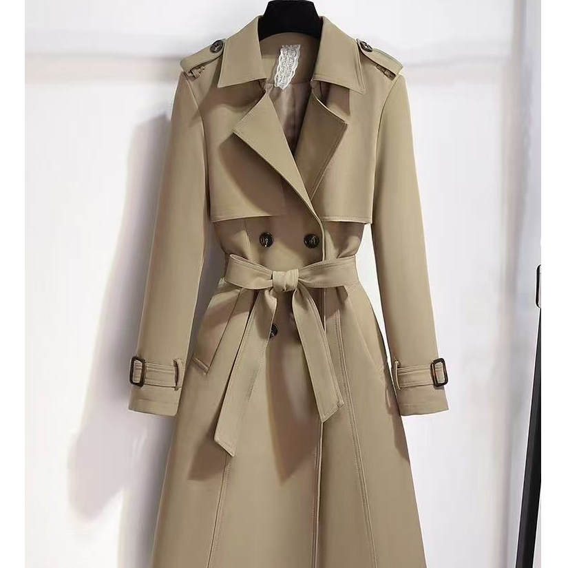 （非图片款）风衣气质收腰百搭韩版显瘦宽松春秋时尚卡其英伦风