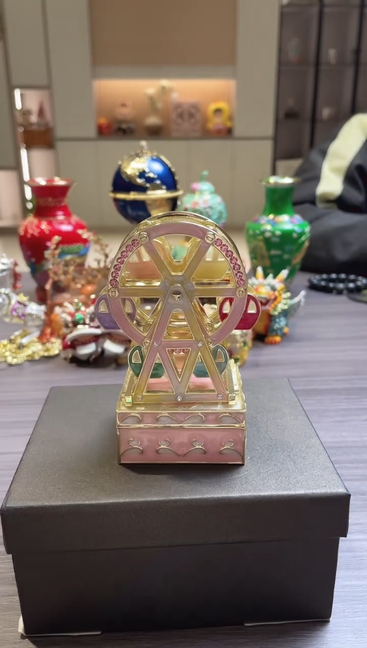 摆件七宝烧珐琅彩首饰盒