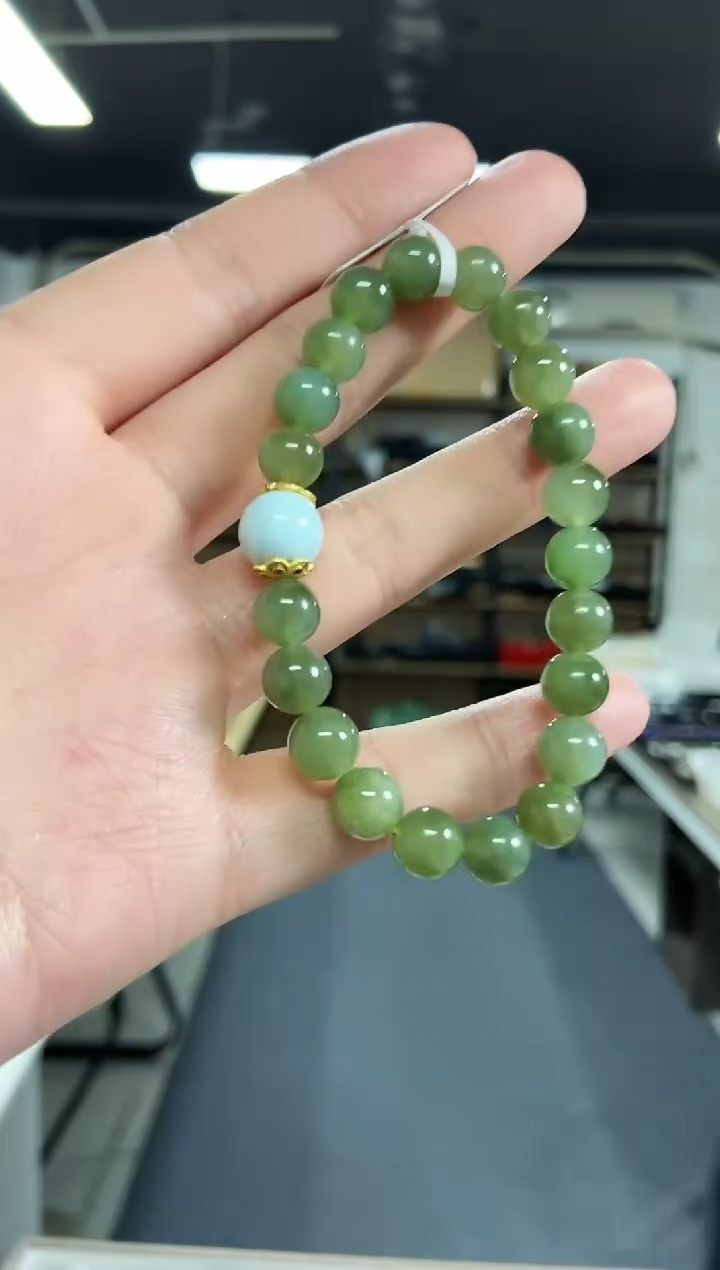 【闪购商品】和田玉手链未镶嵌多样性发其一颜色微差