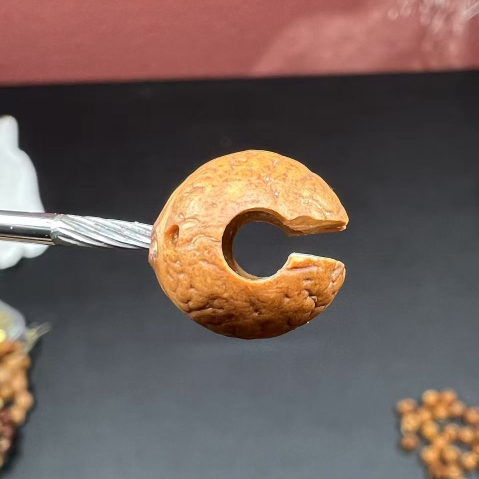 凤眼菩提手工吊坠小铃铛小木鱼凤眼菩提背鱼