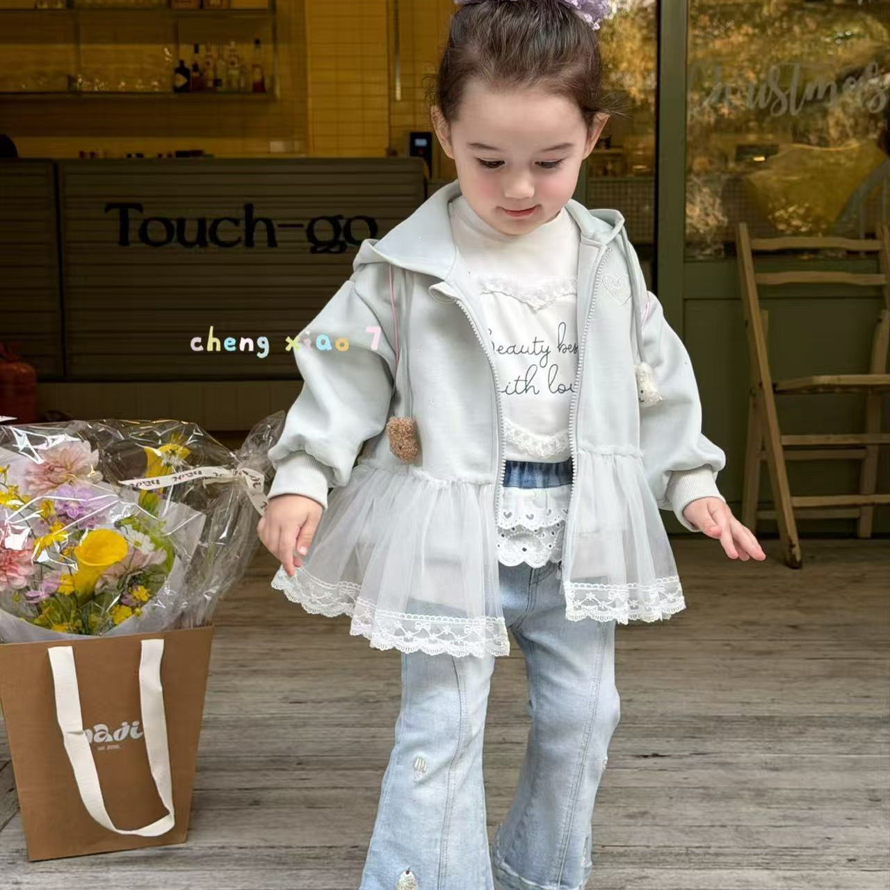 橙小七·26春～baby蓝纱纱外套微喇裤女童26076 26118 26026（汉服