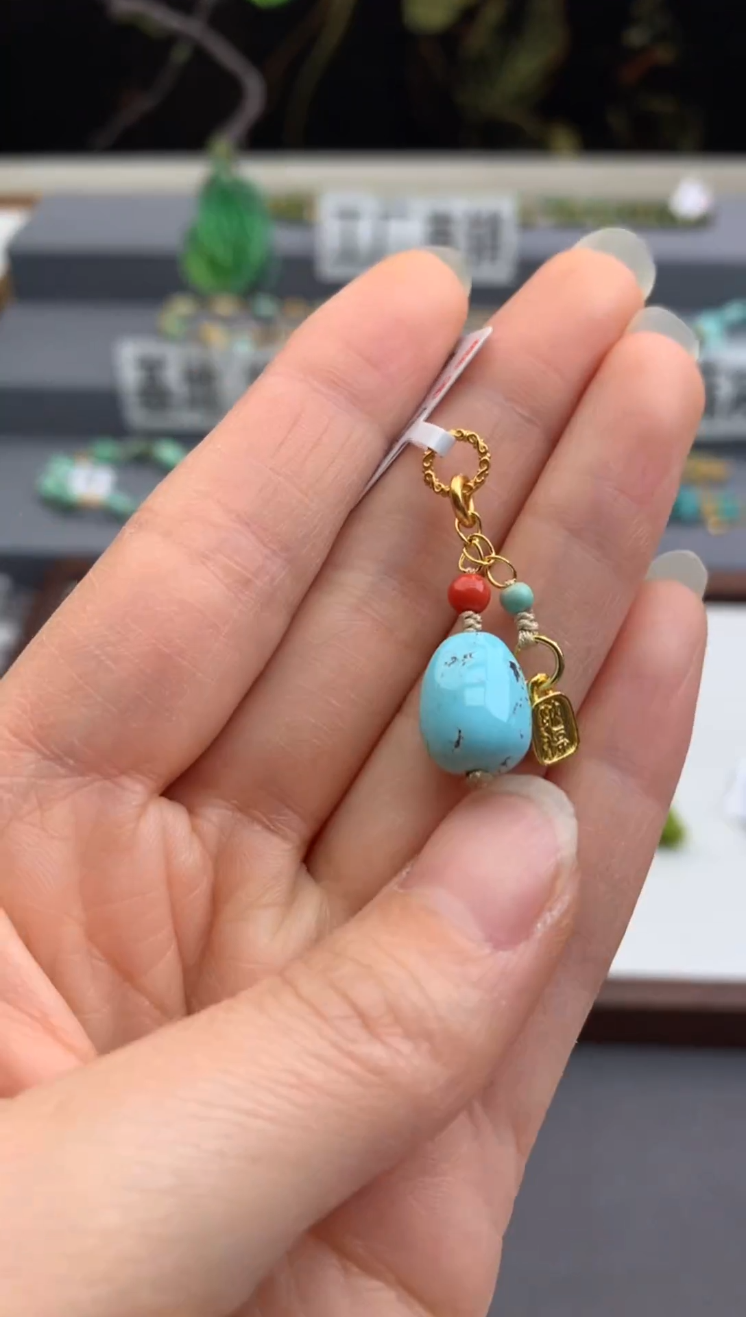 银S925镶嵌提溜南红玛瑙茜.B176