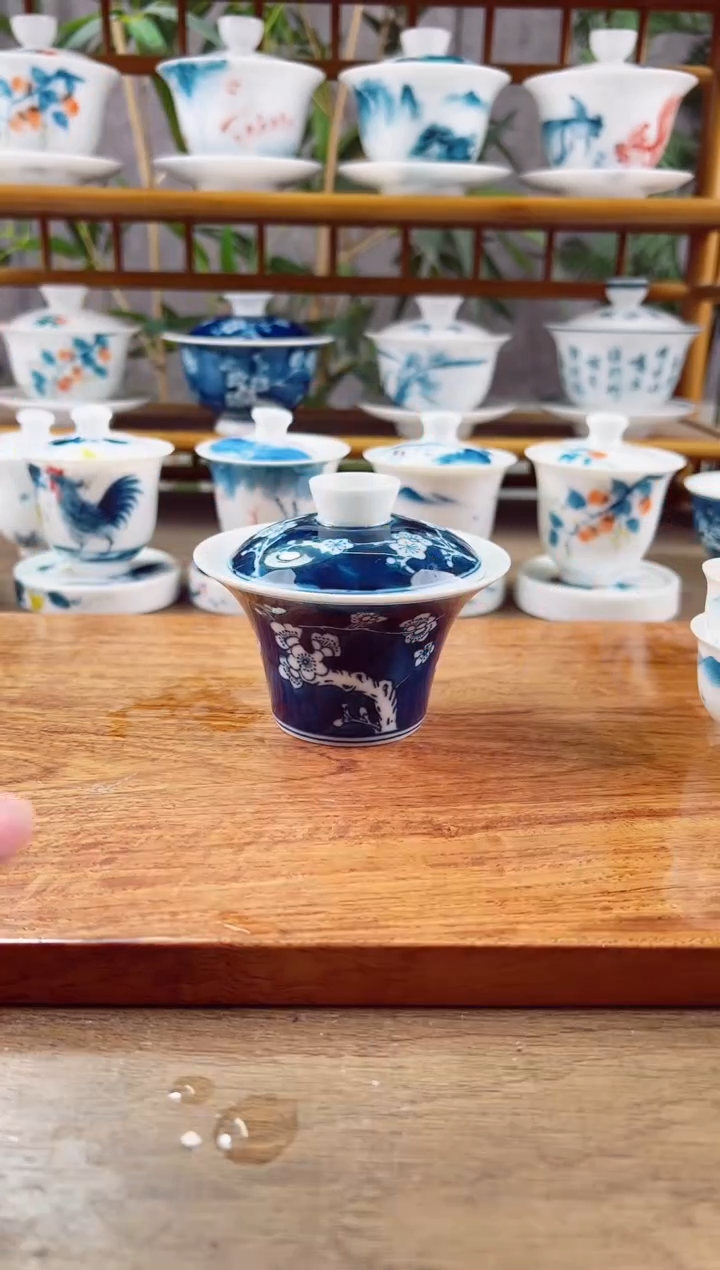 【闪购商品】微瑕冰梅二才马蹄盖碗