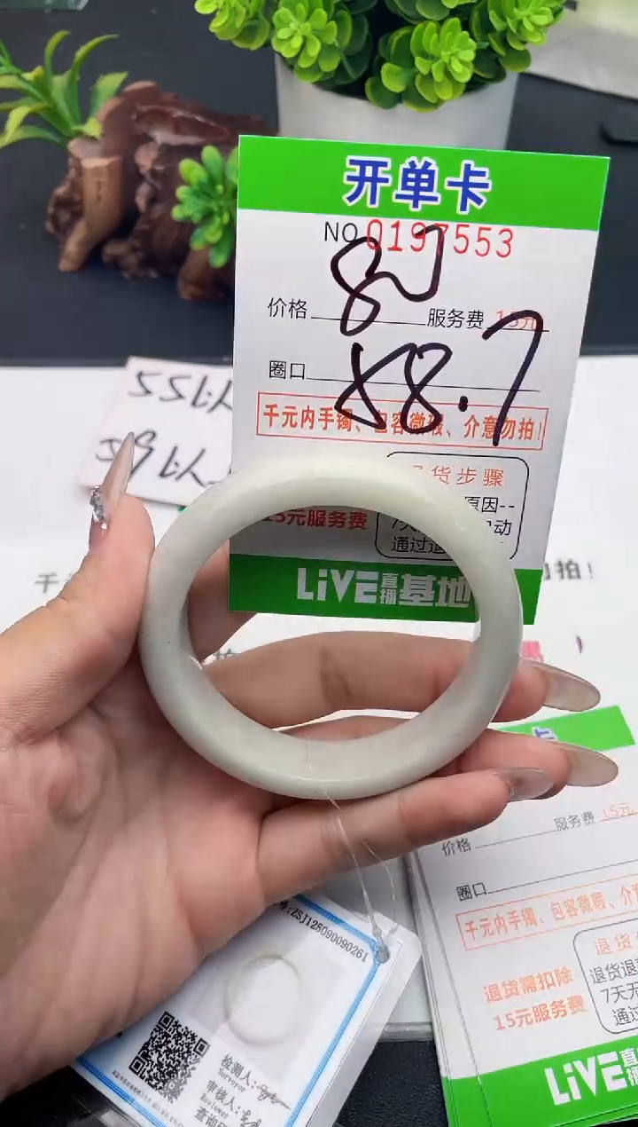 未镶嵌手镯翡翠53天然翡翠A货