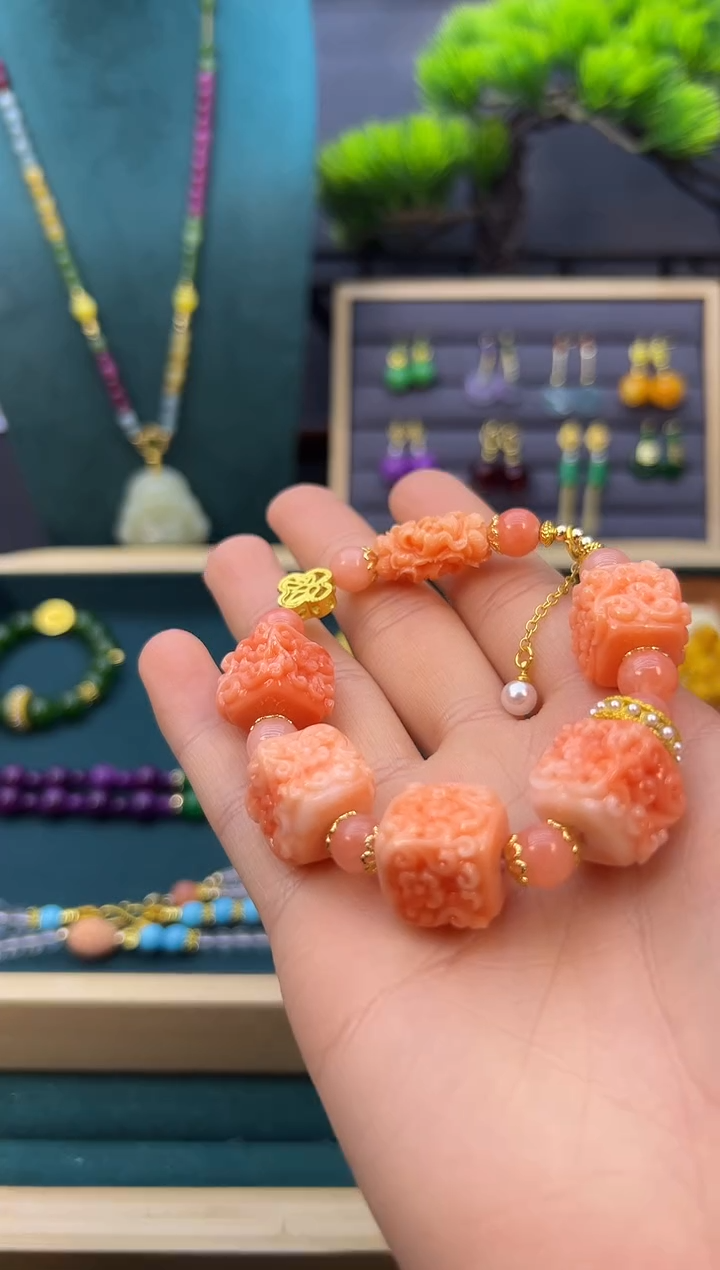 【闪购商品】玛瑙/玉髓耳钉14K金镶嵌S44       