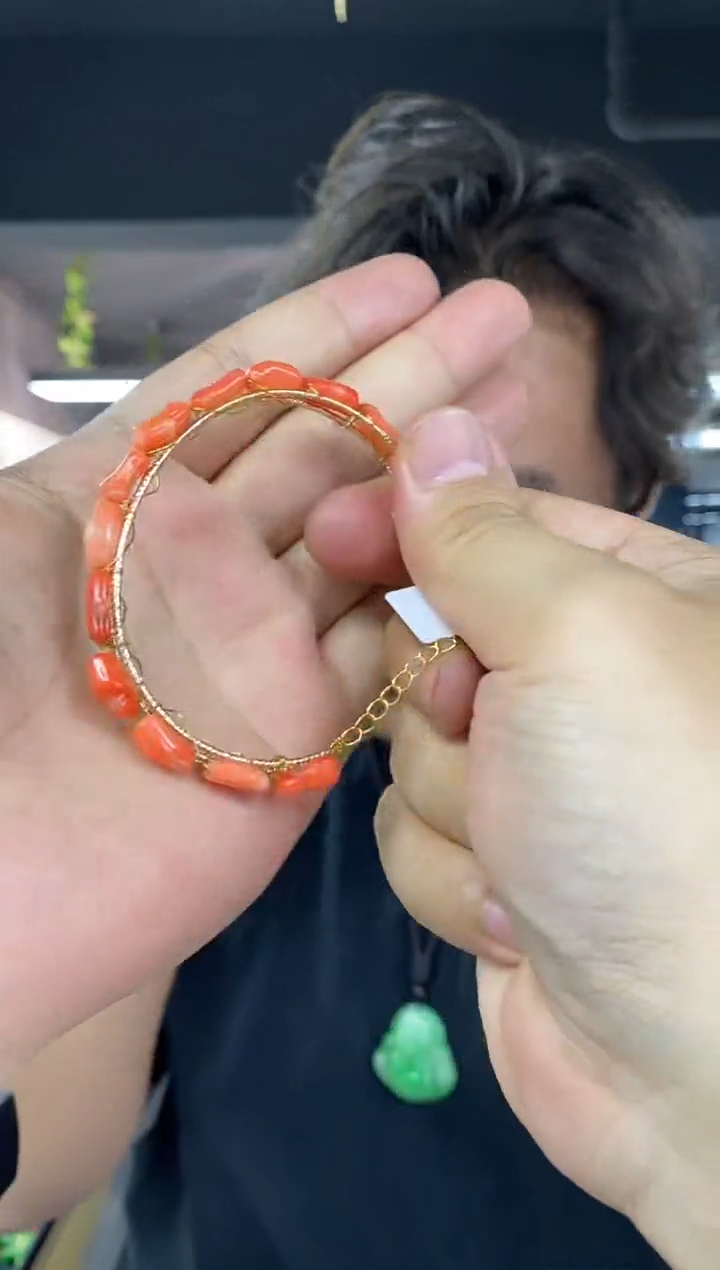 玛瑙/玉髓手串未镶嵌多样性发其一颜色微差