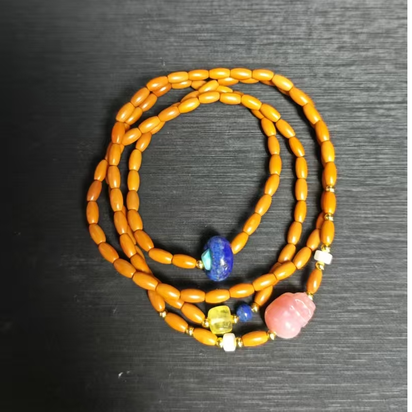 橄榄核小米珠多圈手串