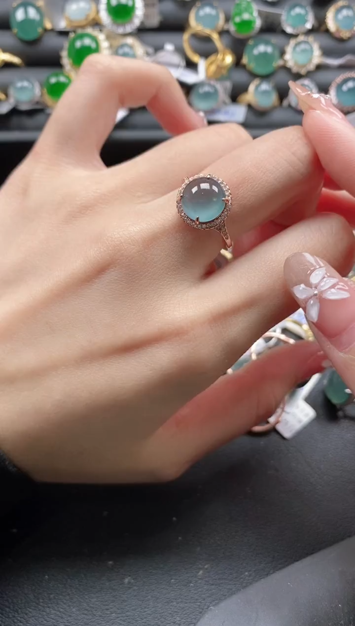 【闪购商品】翡翠戒指银S925镶嵌1111