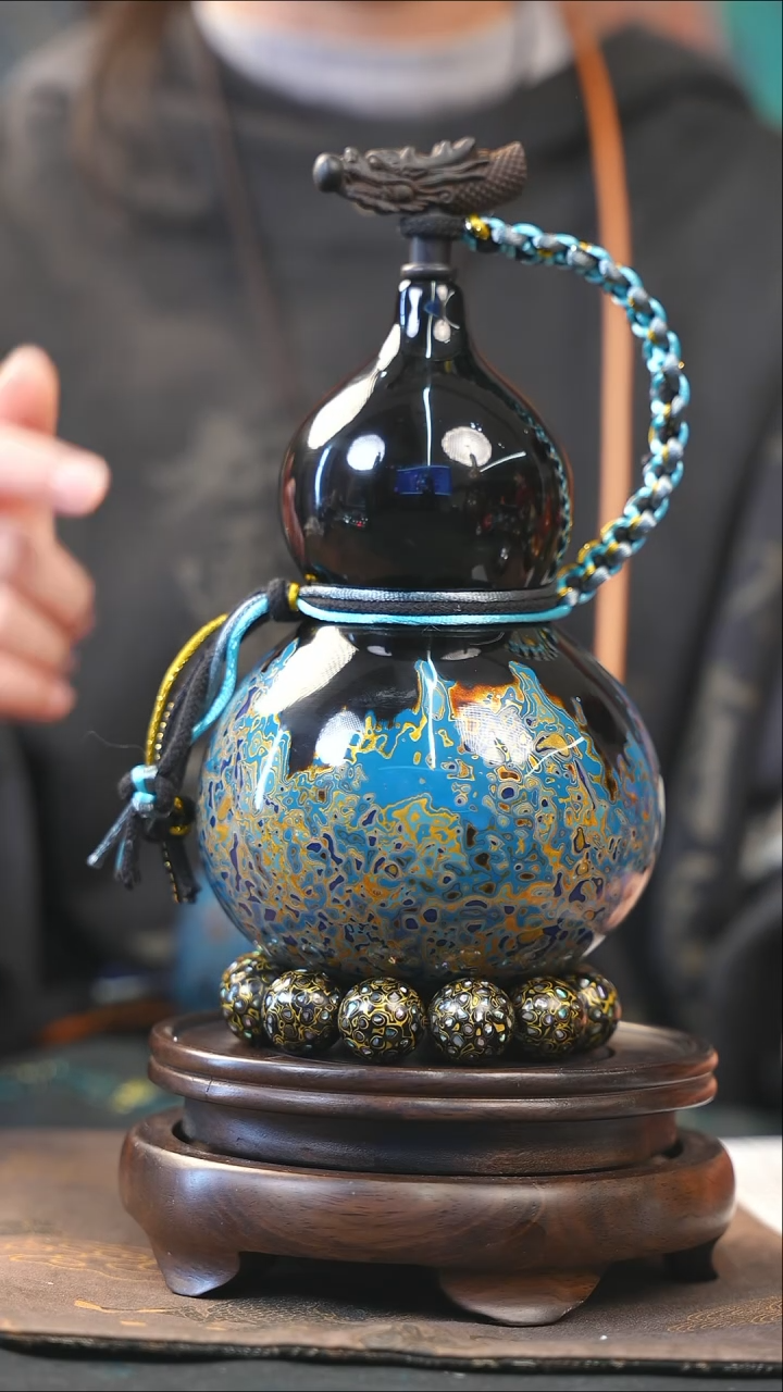 【闪购商品】YK211漆艺酒葫芦不包手串及旋转底座