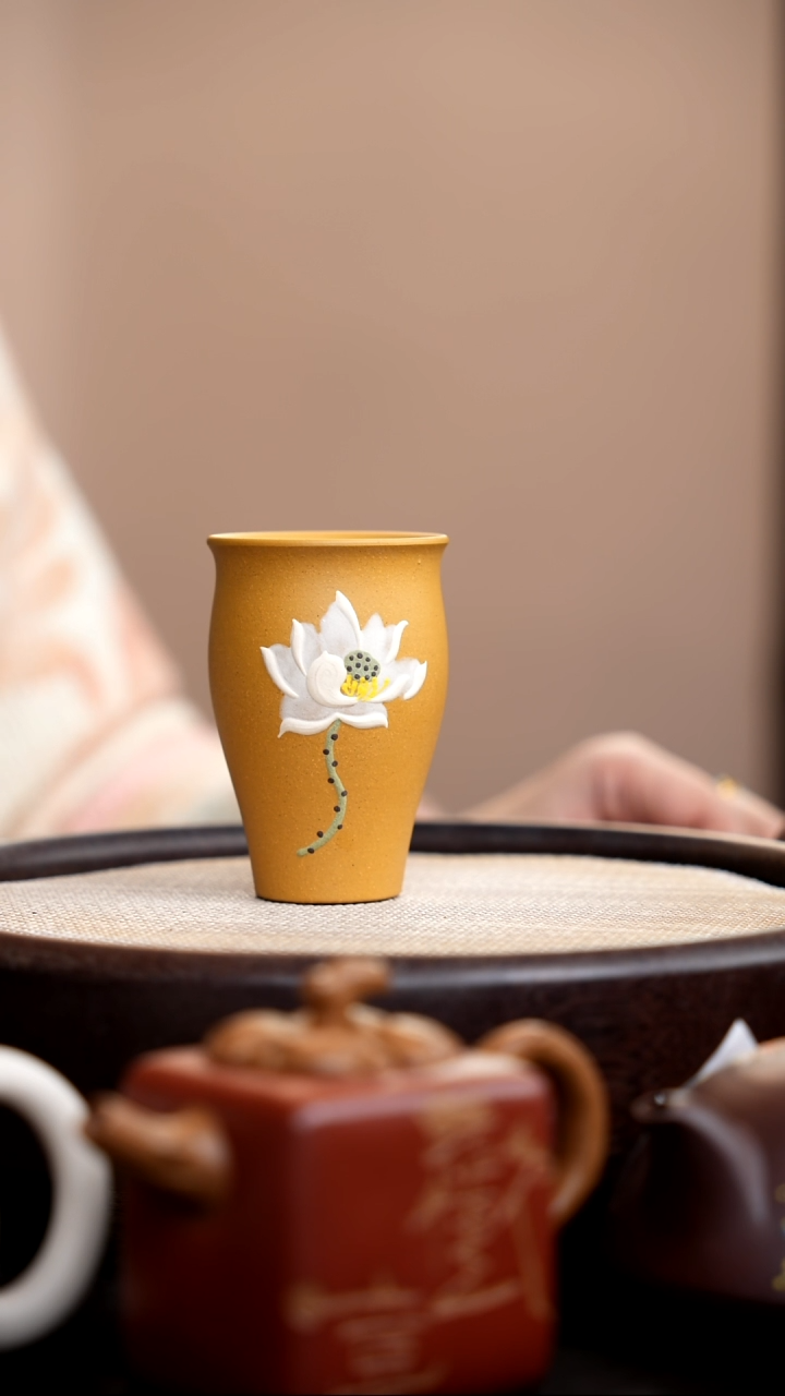 茶壶紫砂黄金蛋闻香杯白莲