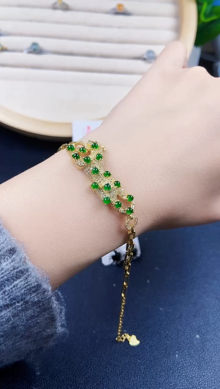 【闪购商品】翡翠手链银S925镶嵌120120120