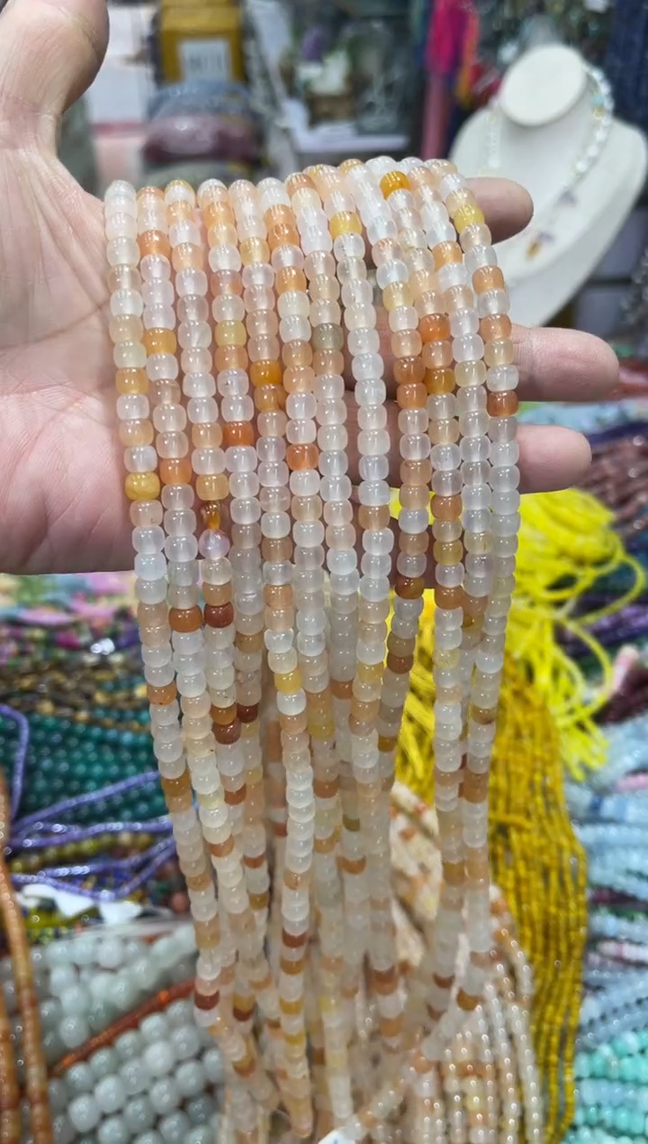 未镶嵌玛瑙/玉髓珠宝半成品一条4*6