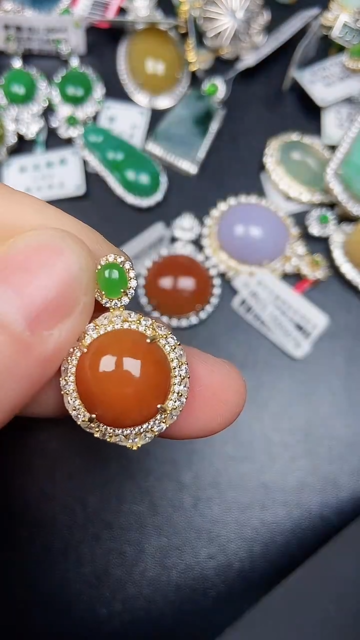 银S925镶嵌戒指翡翠2280