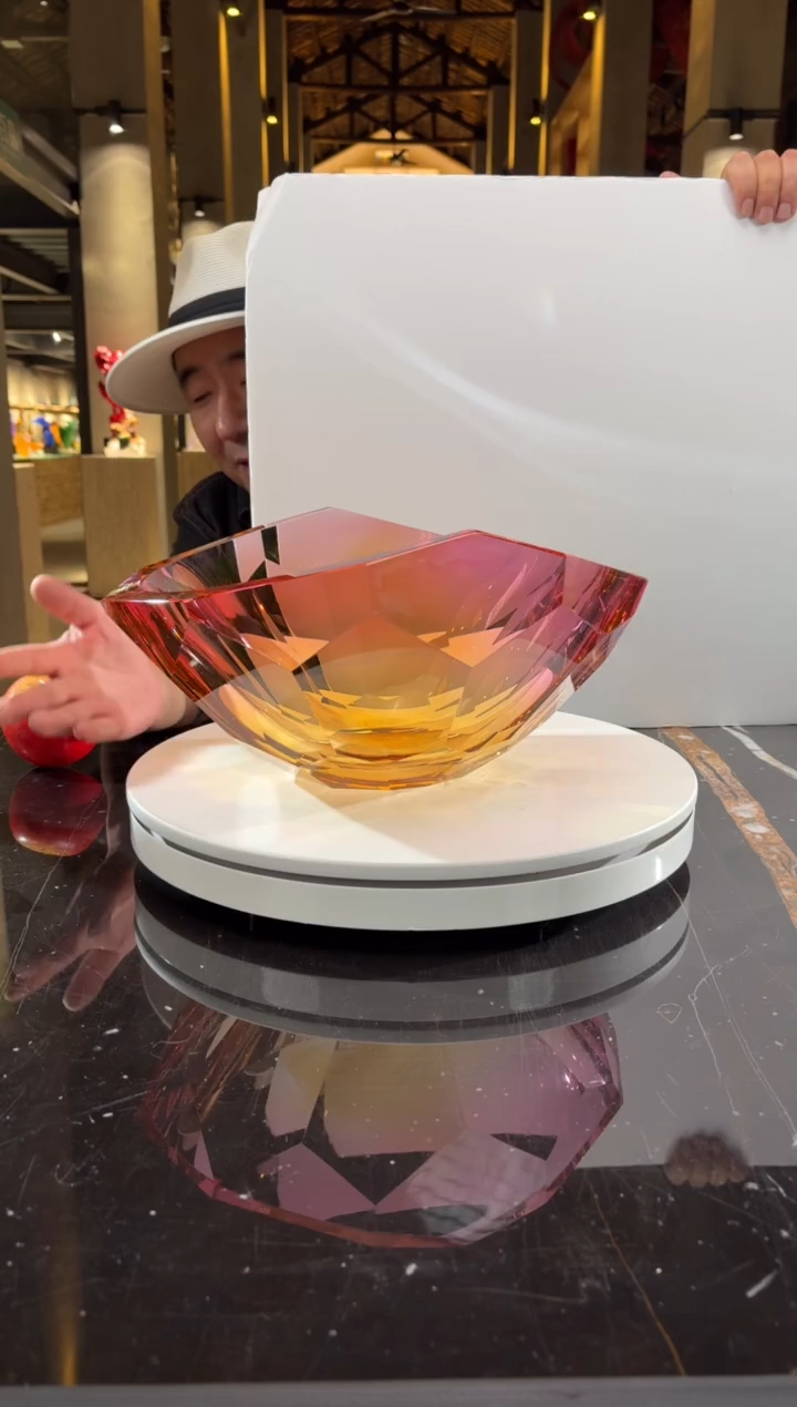 摆件Y****.金红琥珀金魅影果盘