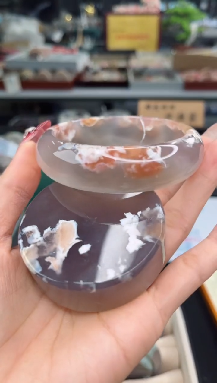 【闪购商品】石英质玉手镯未镶嵌62圈口（赠品镯心）S9033