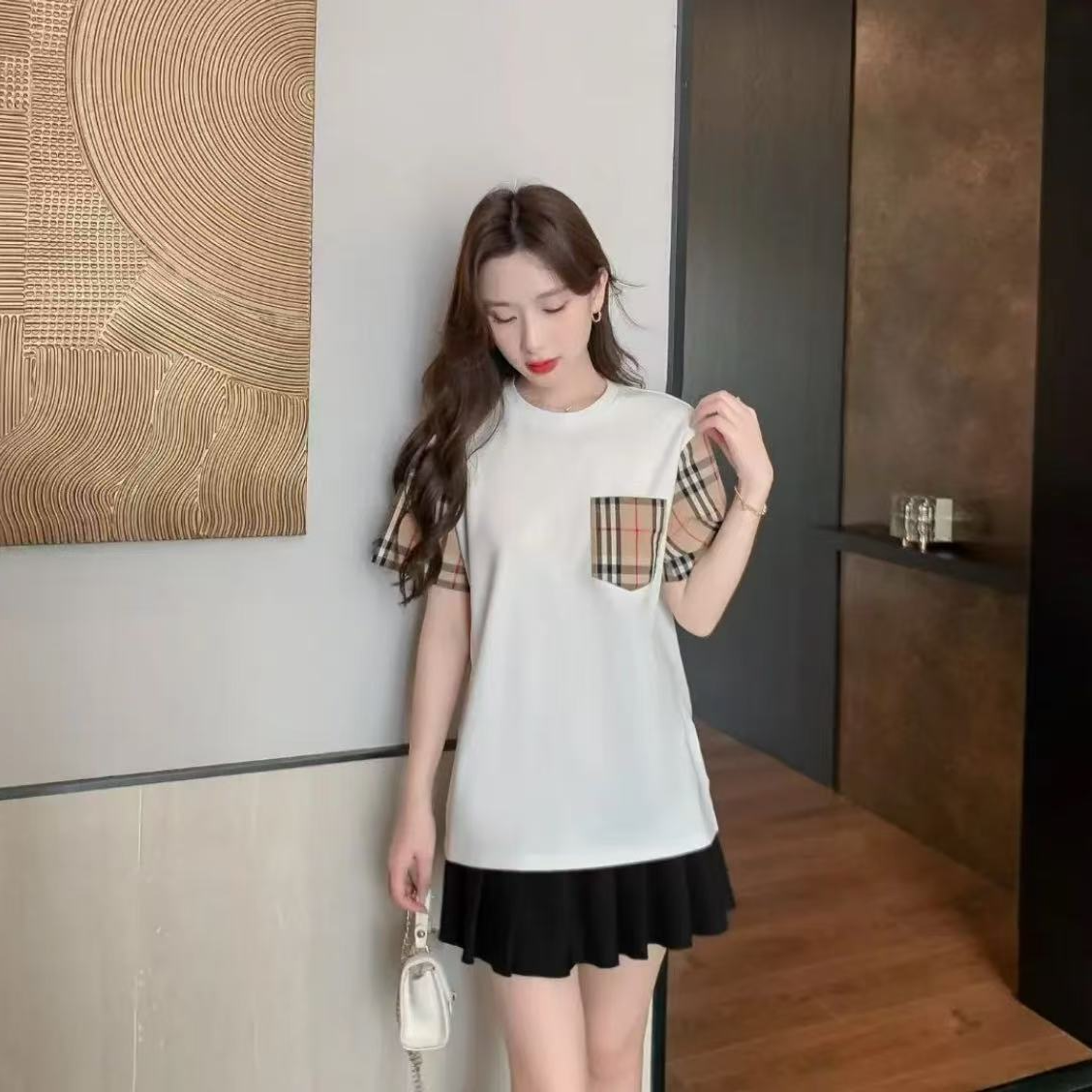 Mexican/稻草人夏季男女同款气质显瘦百搭圆领短袖T恤