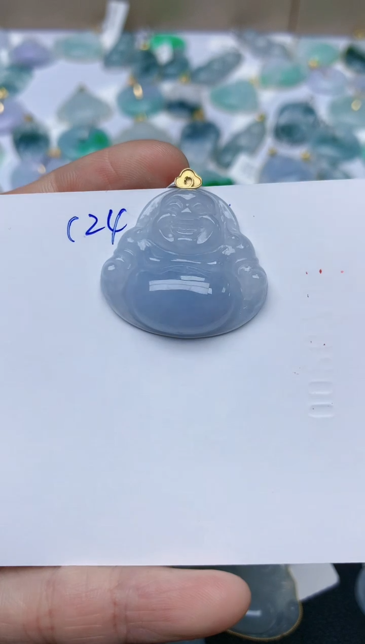 【闪购商品】翡翠颈饰18K金镶嵌天然翡翠A货    124