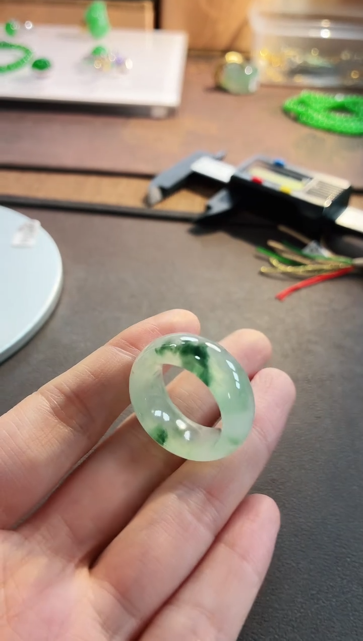 未镶嵌戒指翡翠手饰 14圈