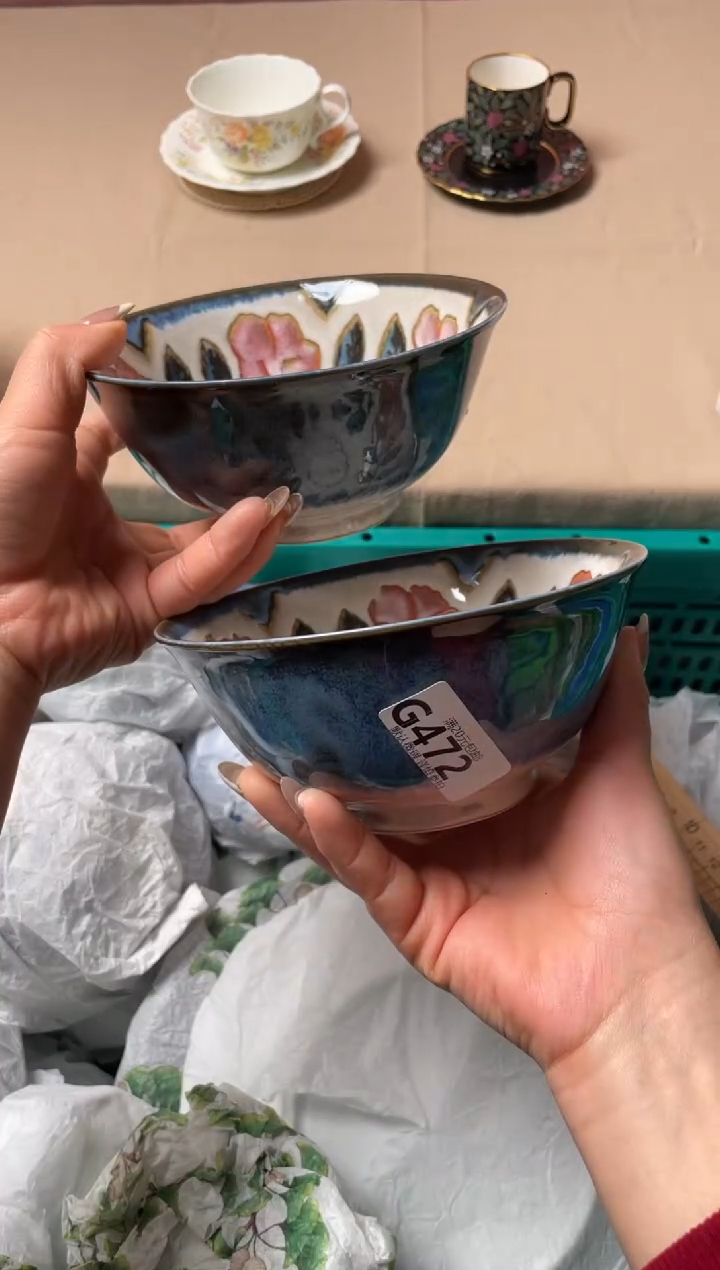 瓷片冲绳玫瑰【碗】472