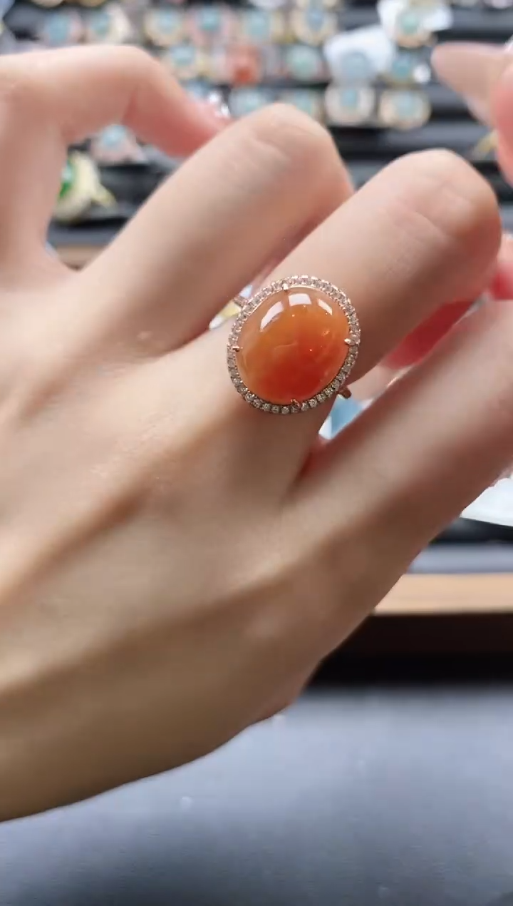 【闪购商品】翡翠戒指银S925镶嵌51151