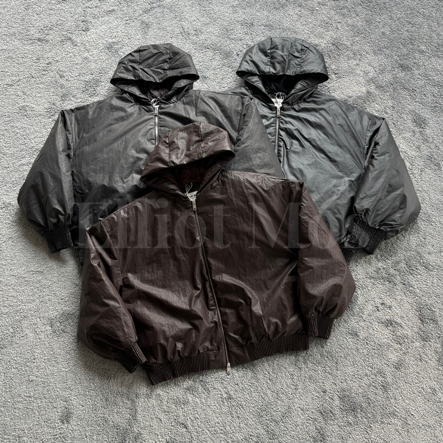 Elliot Mos 柔焦织理~Down Jacket 哑光质感连帽羽绒服-1589