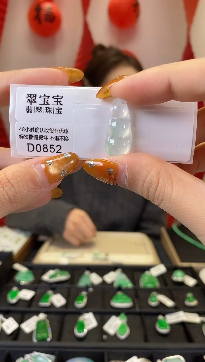 【闪购商品】翡翠颈饰未镶嵌D0852 豆子 含运营费