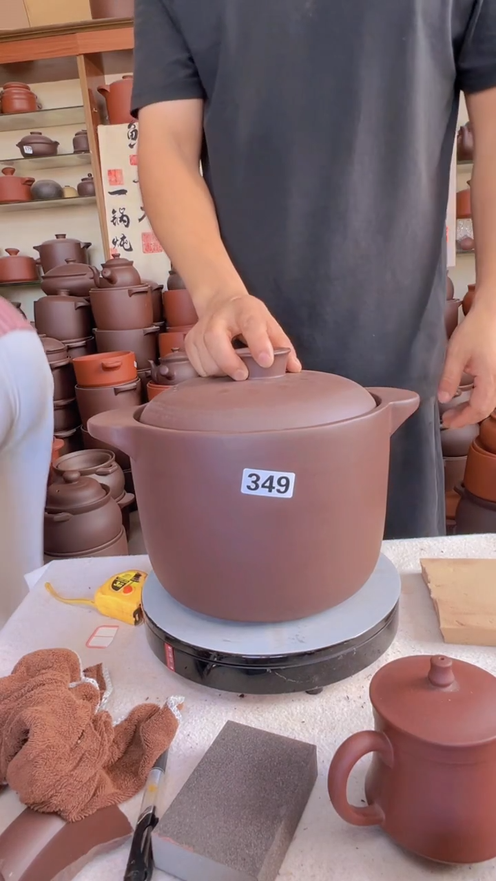 宜兴紫砂6升直筒锅349