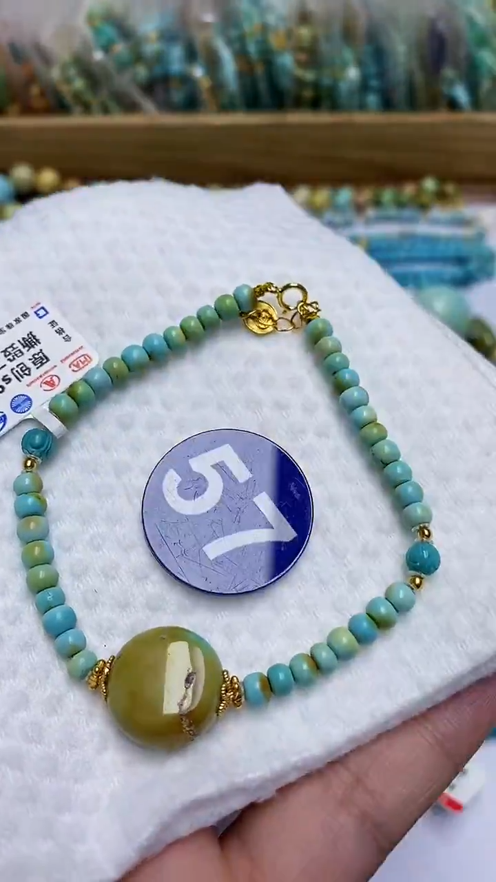 【闪购商品】绿松石手链银S925镶嵌57