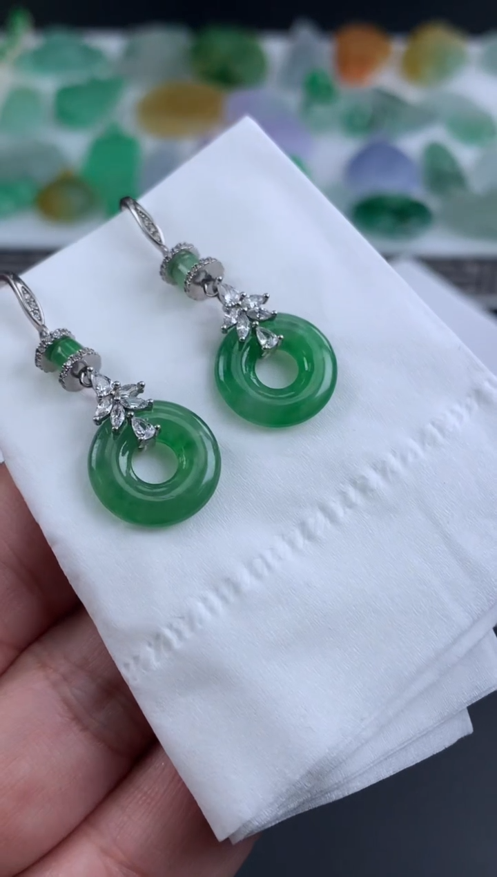 【闪购商品】翡翠耳饰未镶嵌翡翠